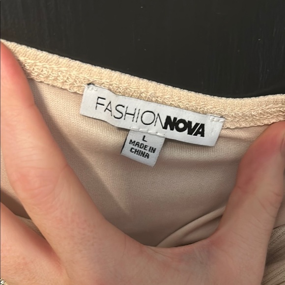 Fashion Nova Beige Ruched Women's Top - Picture 2 of 3